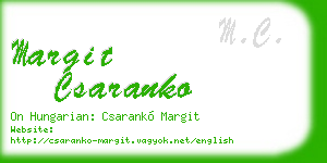 margit csaranko business card