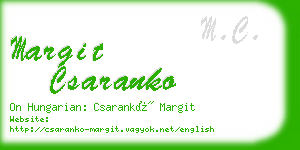 margit csaranko business card